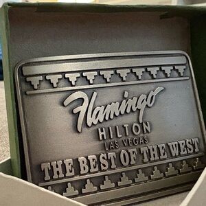Vintage Flamingo Hilton Las Vegas Belt Buckle – Limited Edition